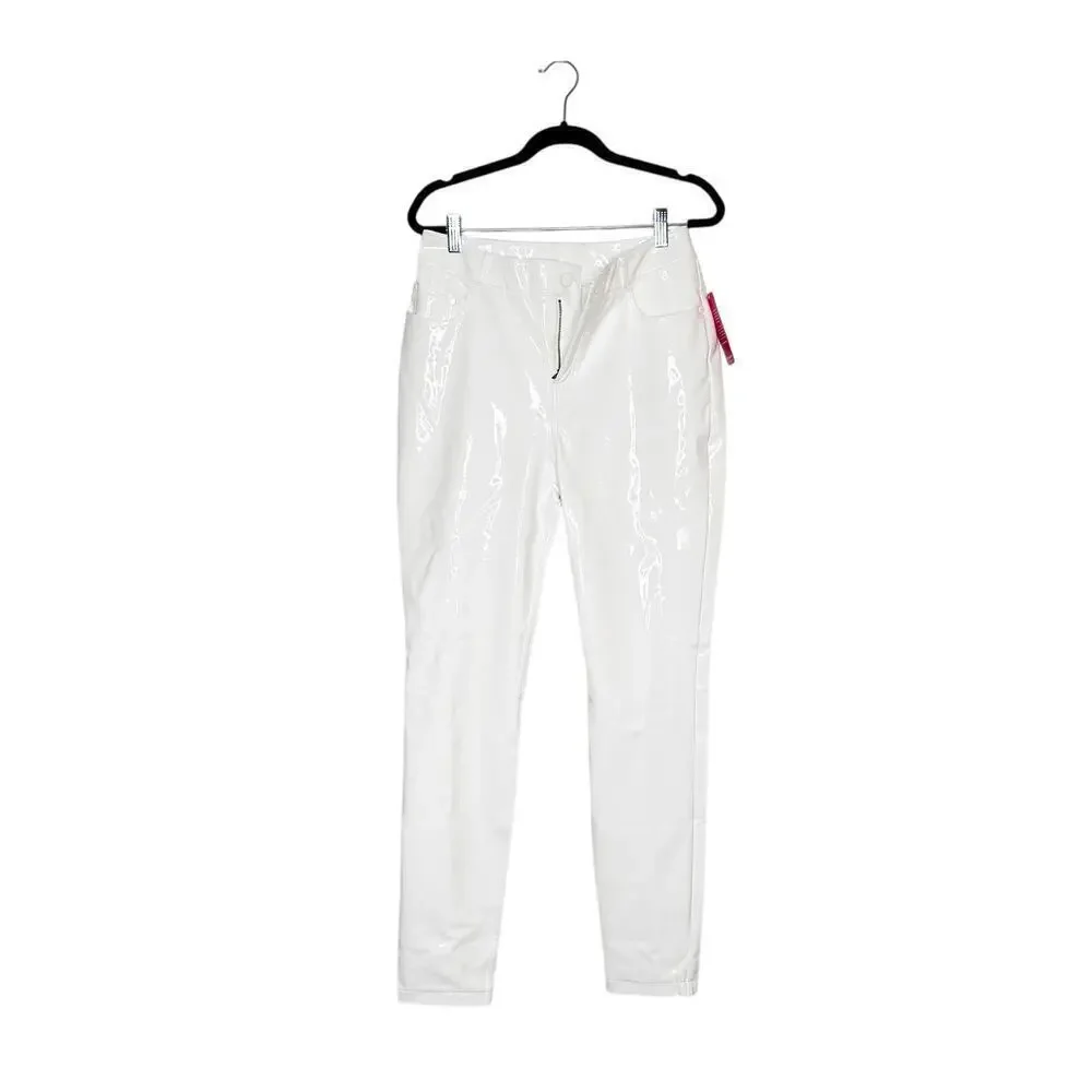 NWT Commando Faux Patent Leather Pants Women's White Size Small
